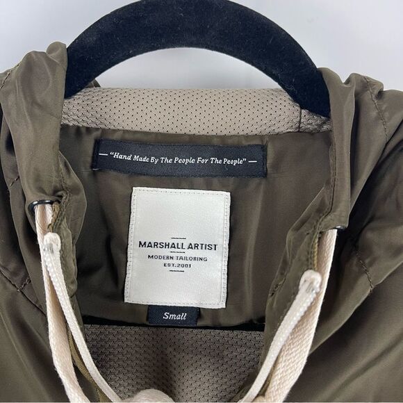 Marshall Artist Zip Up Hooded Windbreaker Jacket Size Small Men's - Picture 5 of 11